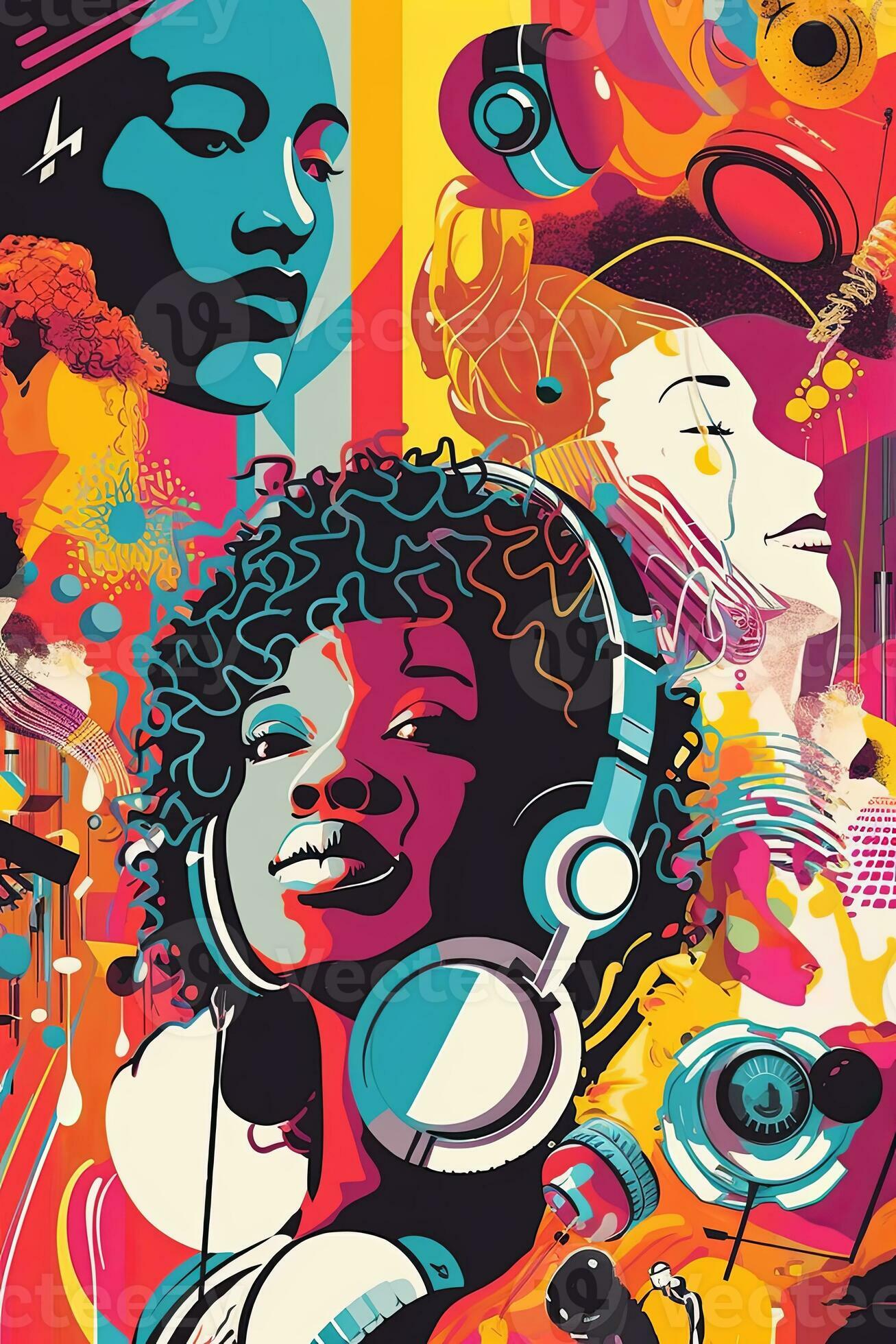 Artwork for techno and house music project on Craiyon
