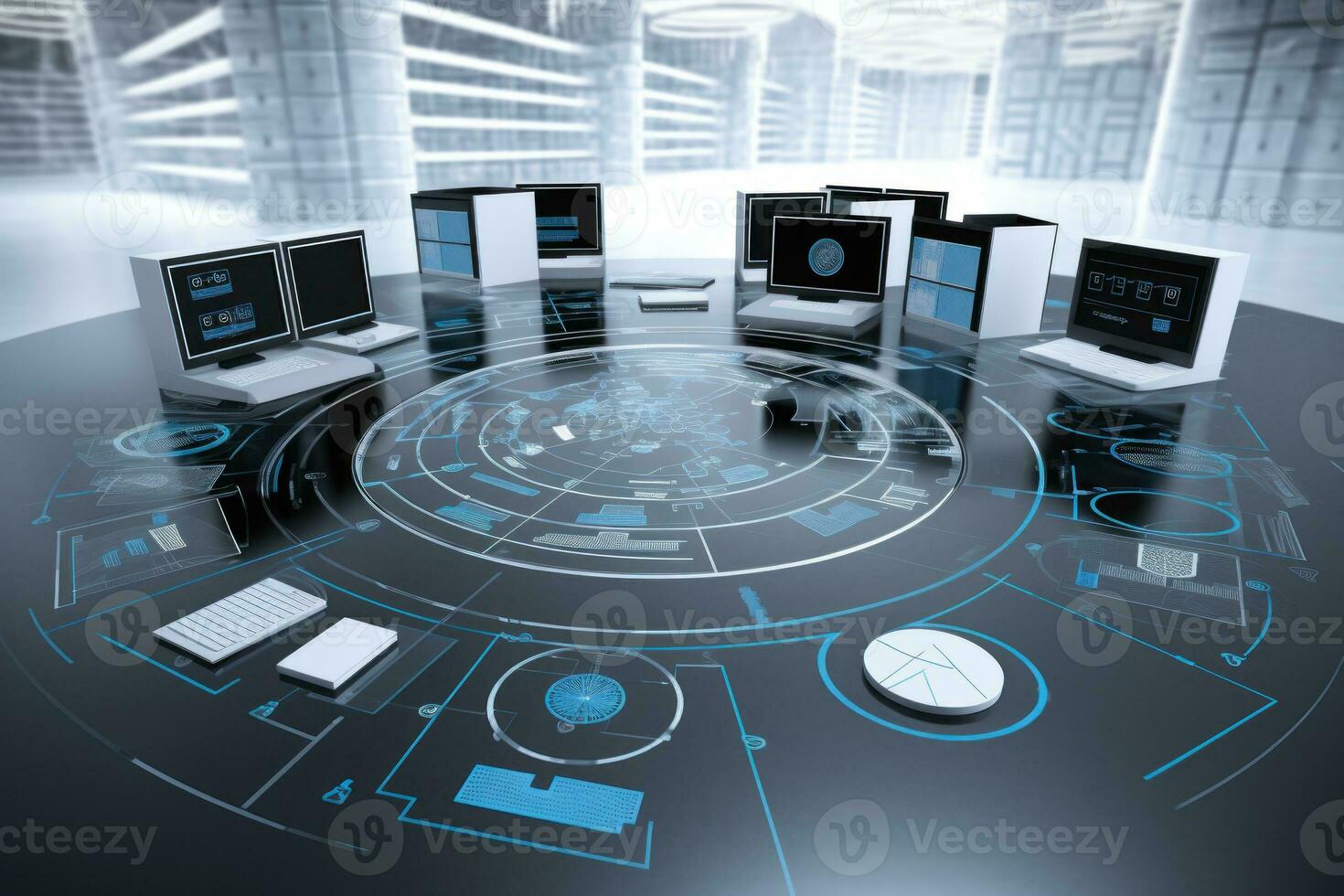Pieces and parts to convey a multitude of options and solutions that operate as a system. Generative AI photo