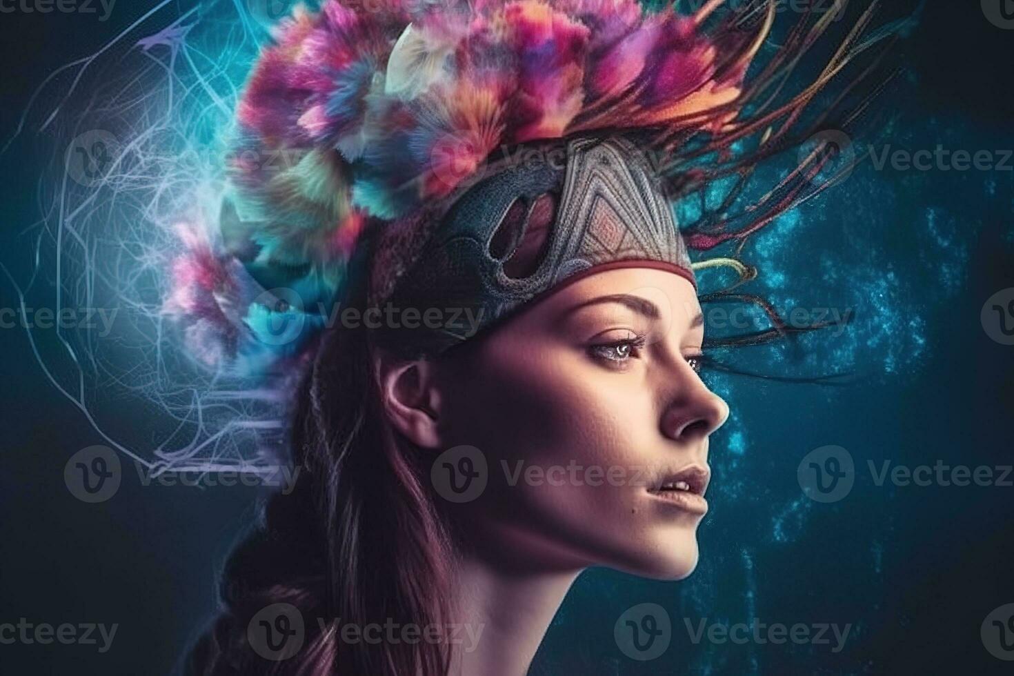 A Muse clinic, cutting edge experimental treatments with psychedelics and neurotechnology to alter perceptions, enhance creativity and reimagine problems in innovative ways. Generative AI photo