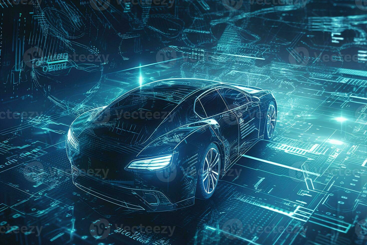 Automotive communication industry, such as cybersecurity threats, data privacy concerns, or the need for global standardization. Generative AI photo