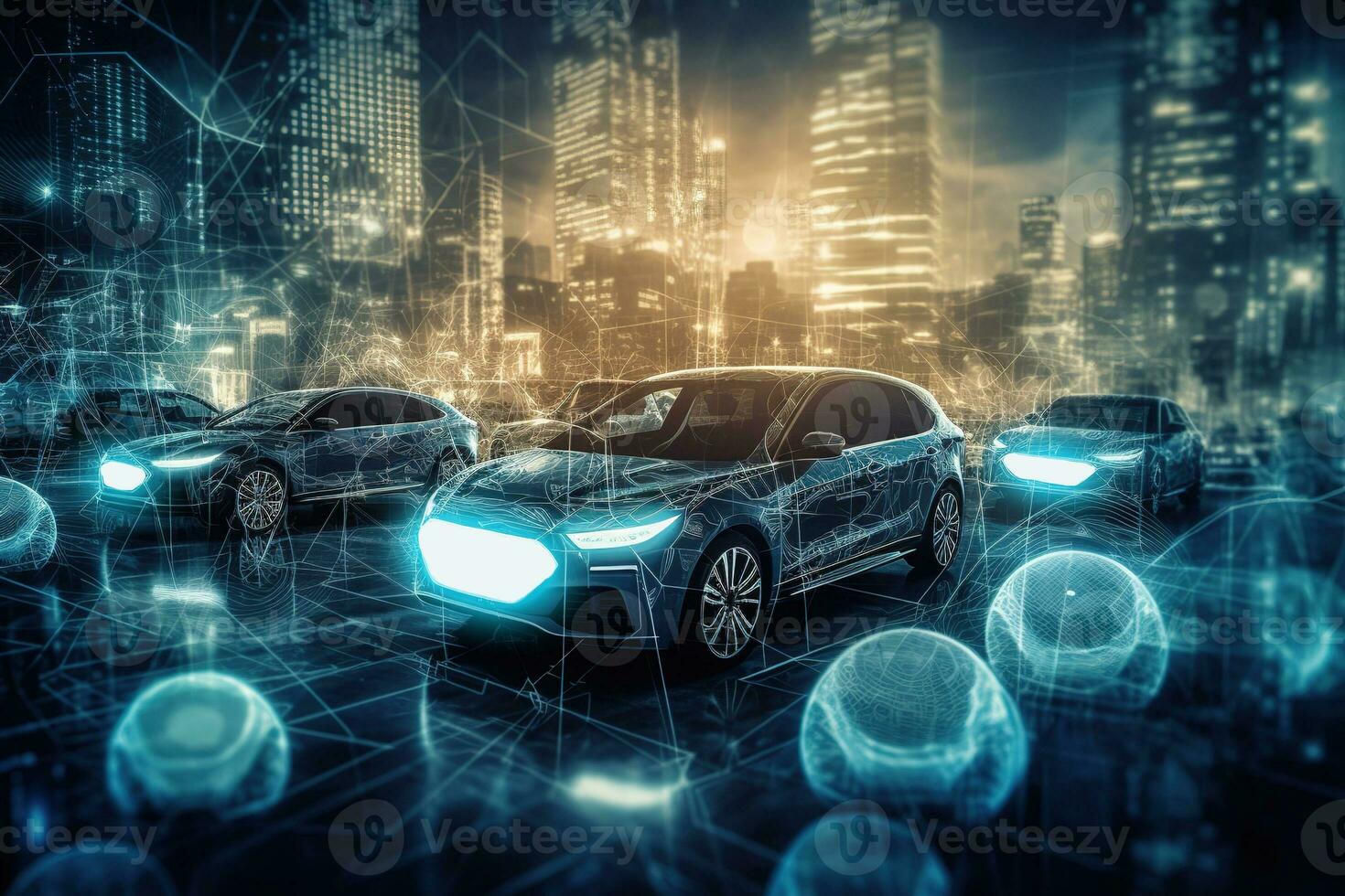Automotive communication industry, such as cybersecurity threats, data privacy concerns, or the need for global standardization. Generative AI photo