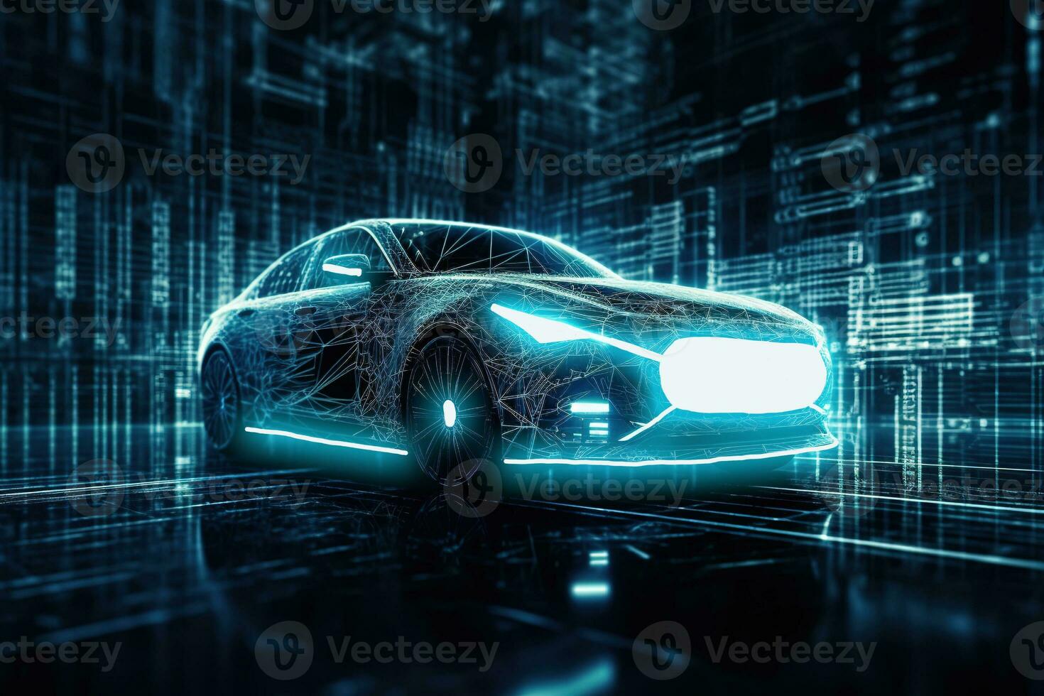 Automotive communication industry, such as cybersecurity threats, data privacy concerns, or the need for global standardization. Generative AI photo