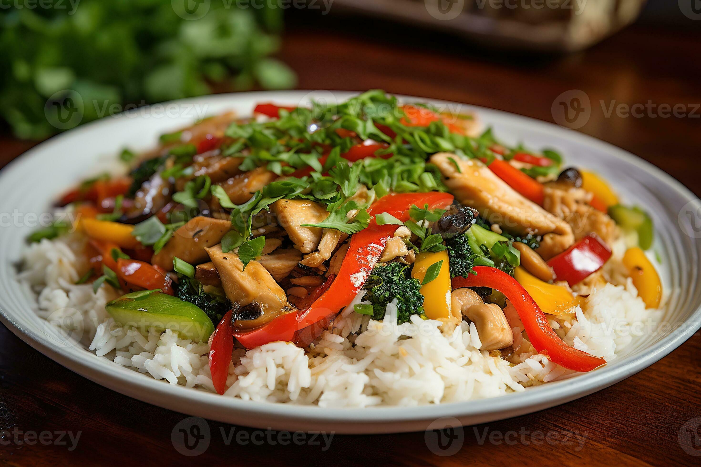 Summer fish stir-fry, showcasing tender, marinated fish pieces, stir