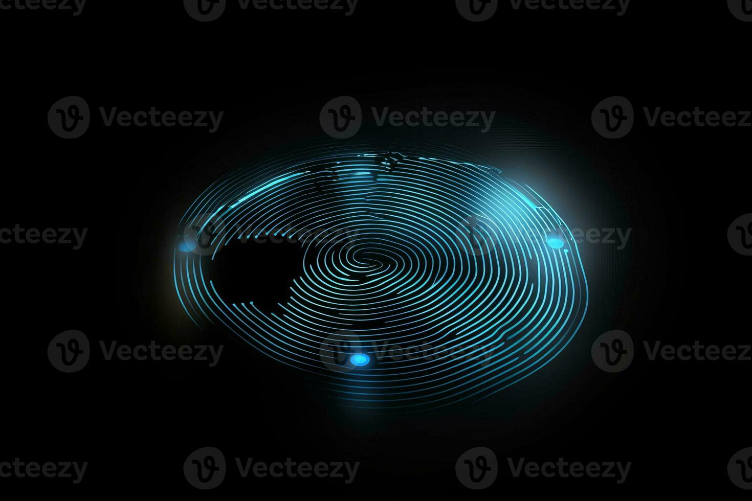 Fingerprint Authentication Button. Biometric Security Background photo