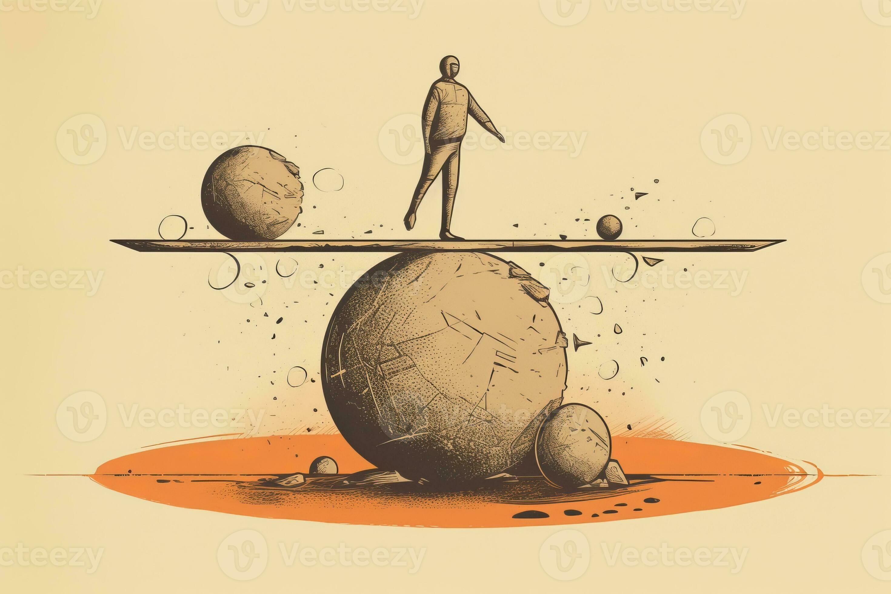 Concept of balance illustrated ,balance or imbalance in a way you ve