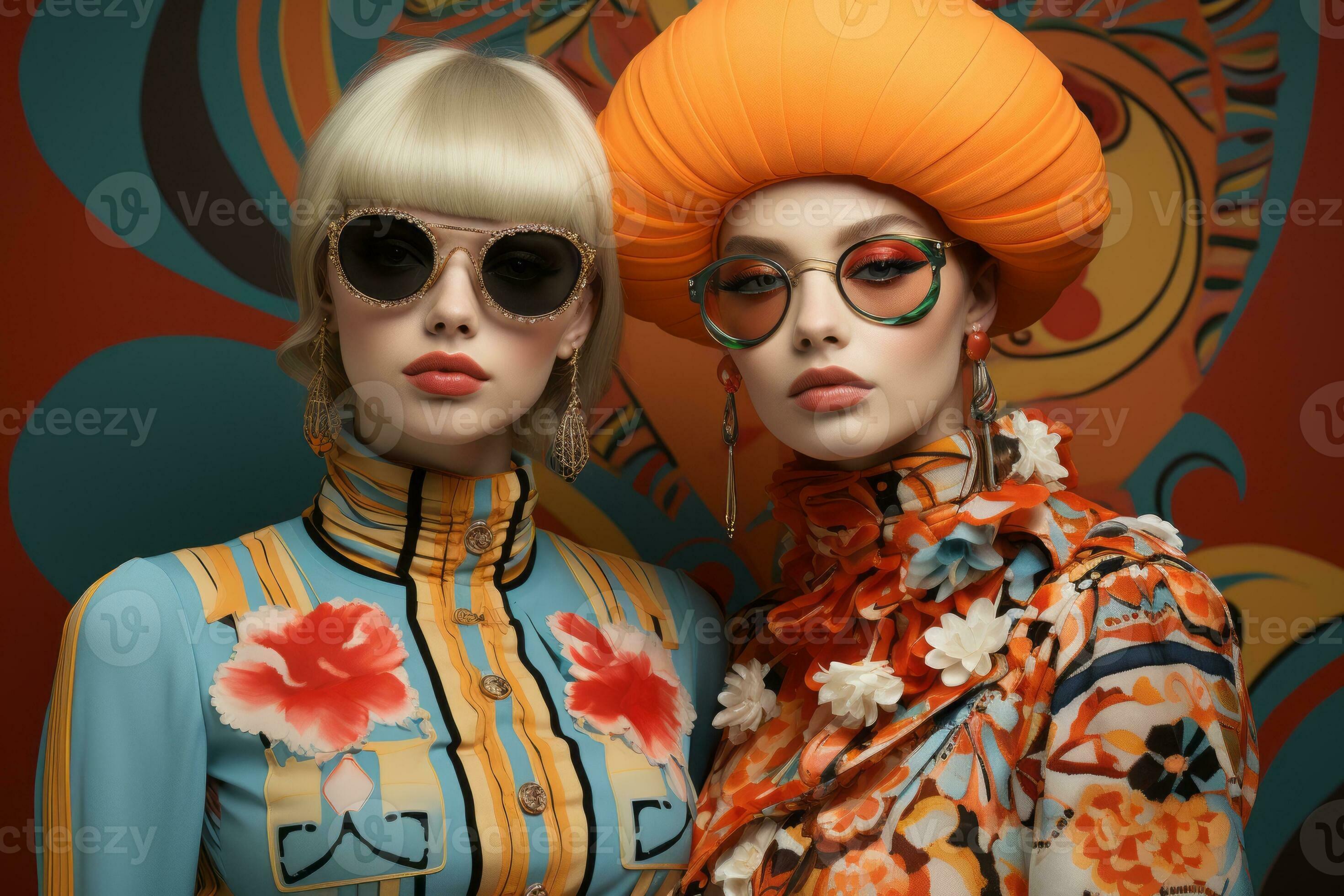 A fun and quirky exploration of kitsch fashion, showcasing bold prints