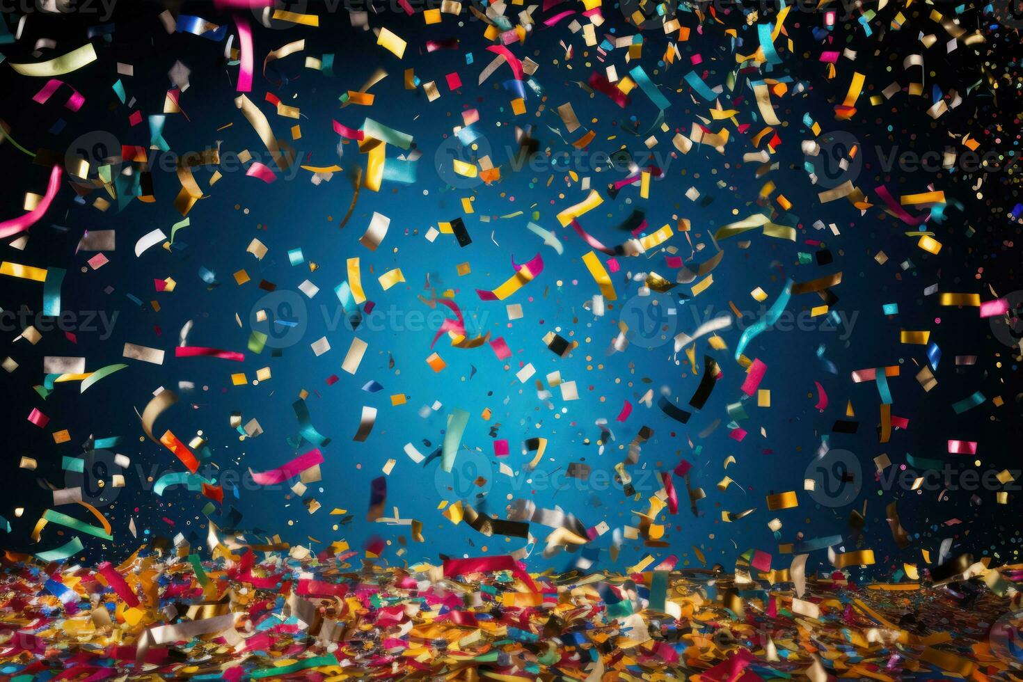 A playful and colorful explosion of glitter and confetti in a bright setting, evoking the joy and excitement of youthful celebrations for a lively banner. Generative Ai photo