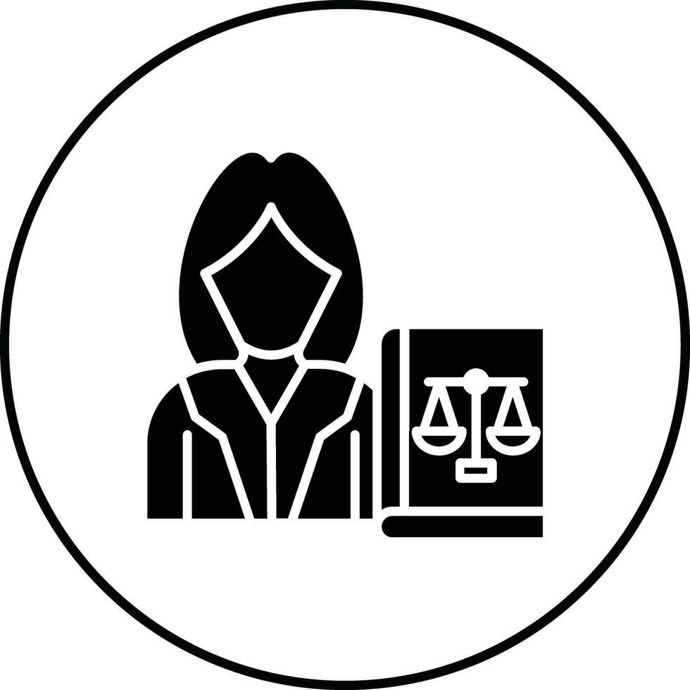 Defendant Female Vector Icon