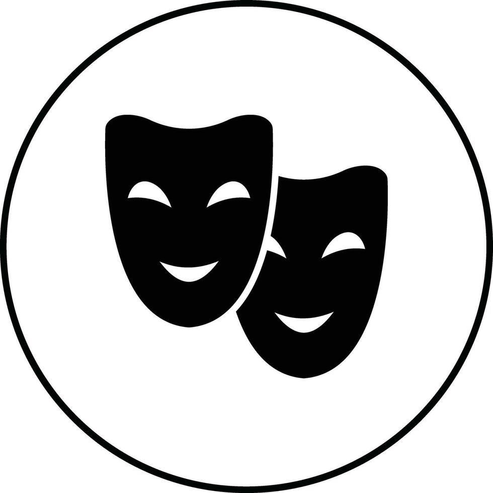 Theater Masks Vector Icon