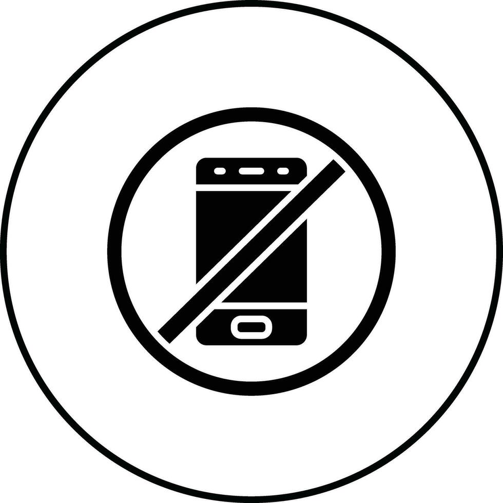 sin icono de vector de teléfono