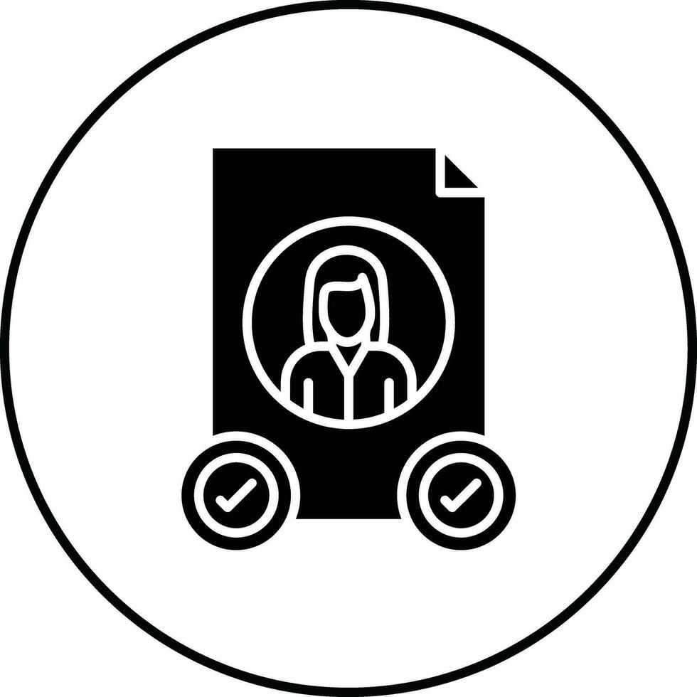 Job Candidate Female Vector Icon