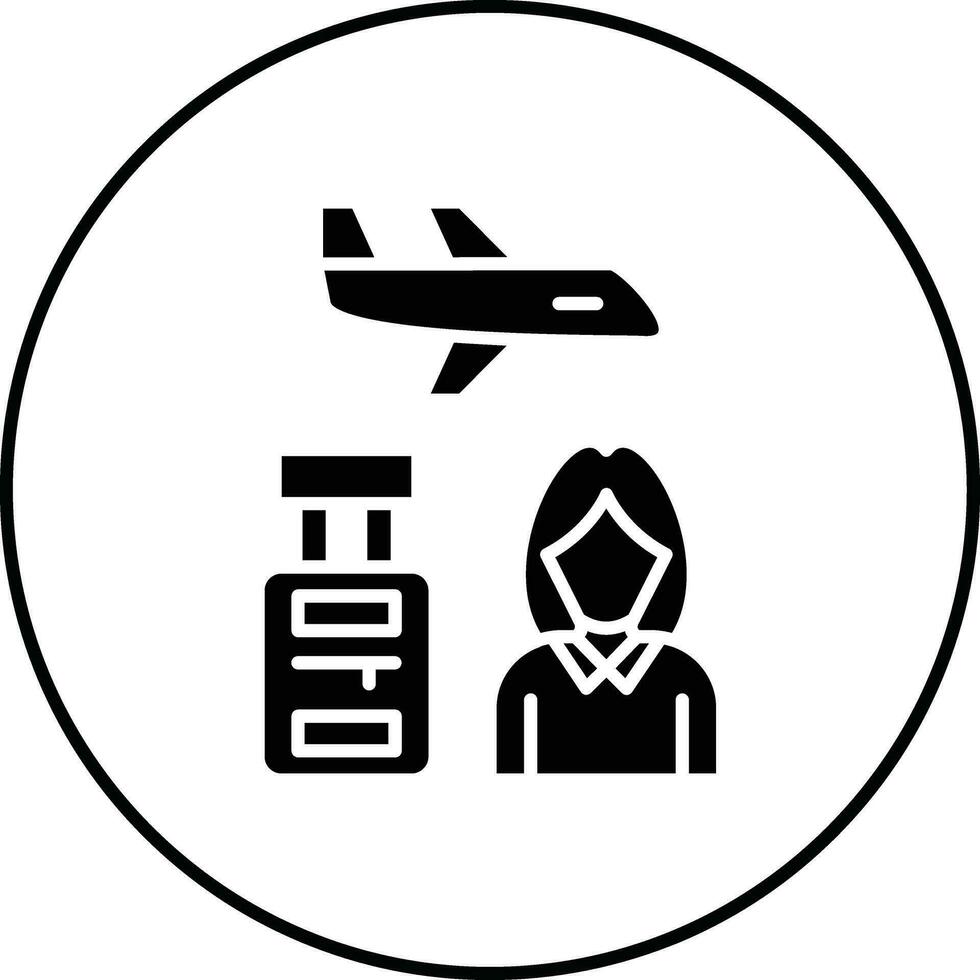 Traveler Female Vector Icon