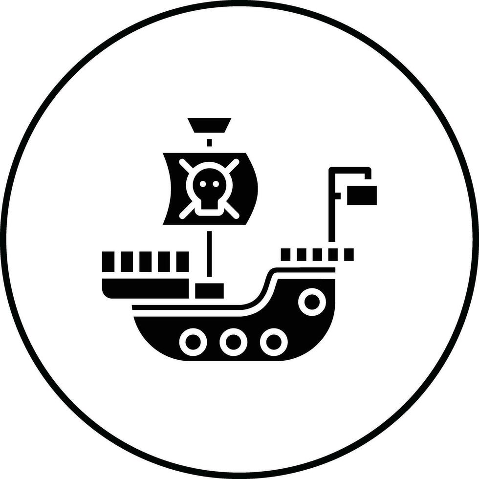 Pirate Ship Vector Icon