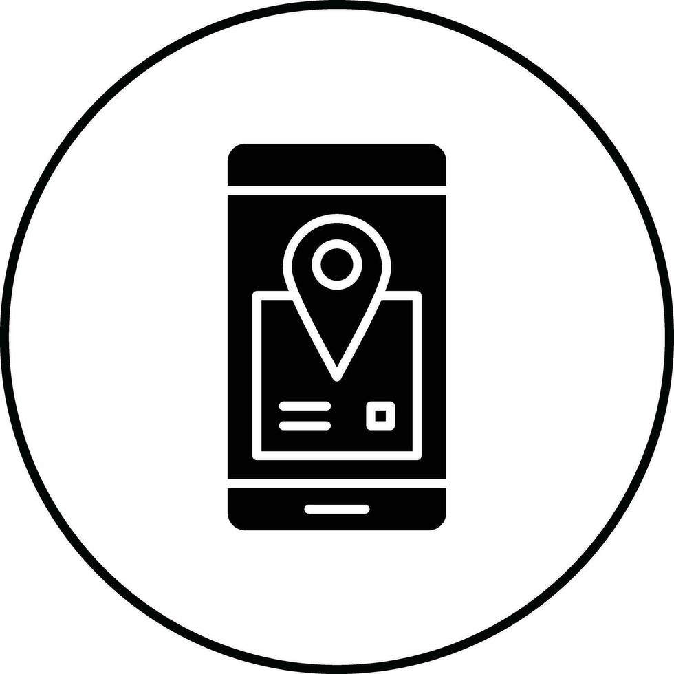 Mobile Shipment Tracking Vector Icon