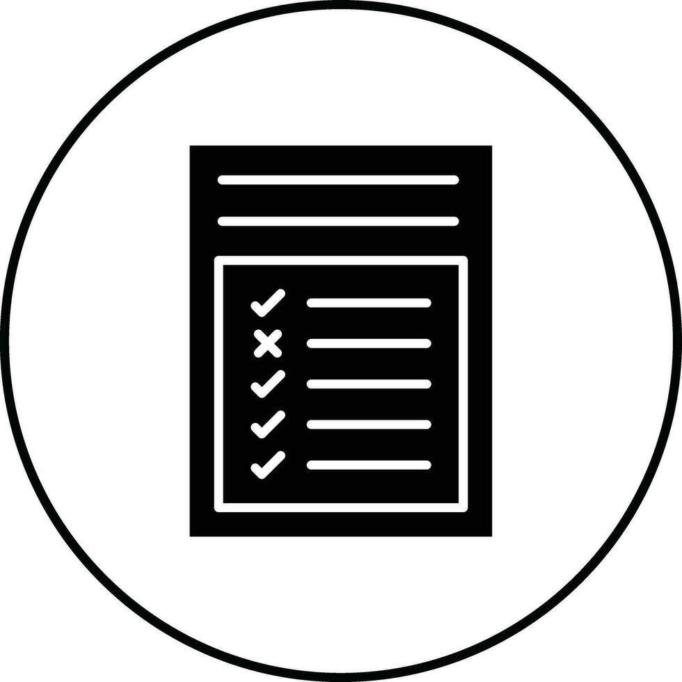 Report Card Vector Icon