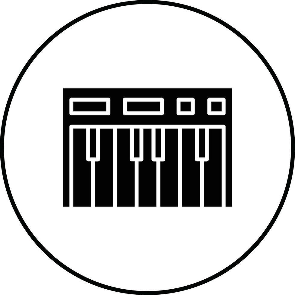 icono de vector de piano