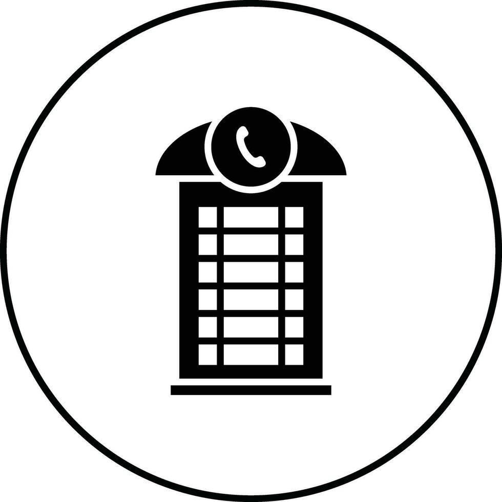 icono de vector de cabina telefónica