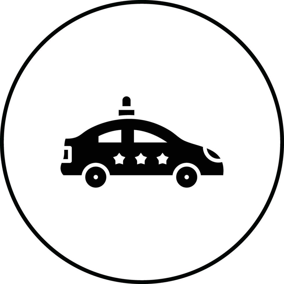 icono de vector de coche de policía