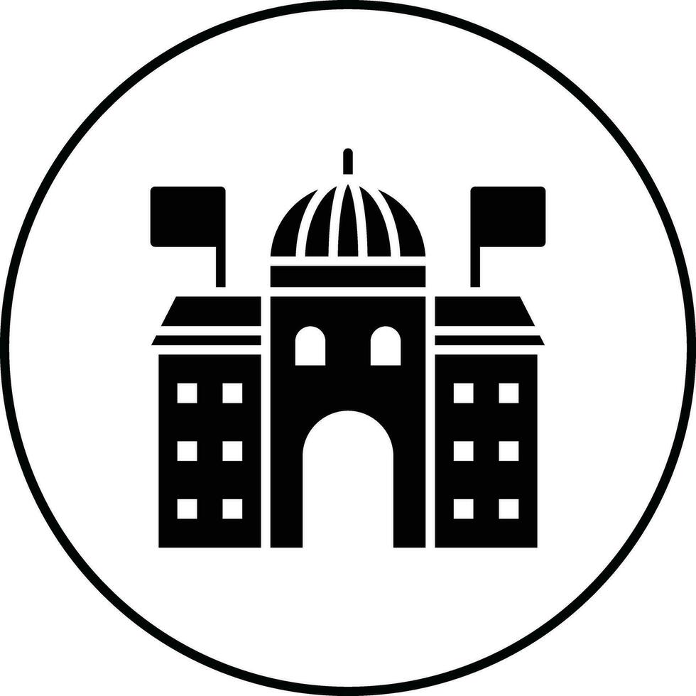 gobierno edificio vector icono