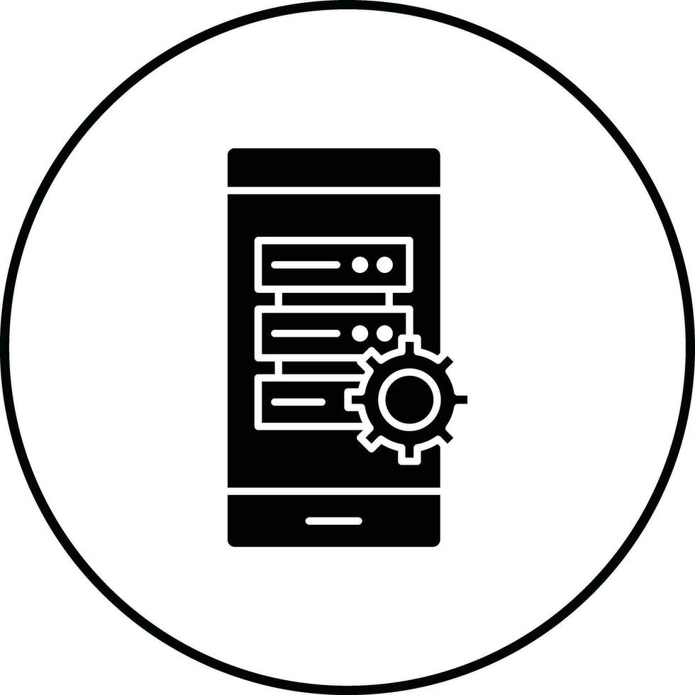 Smartphone Database Vector Icon