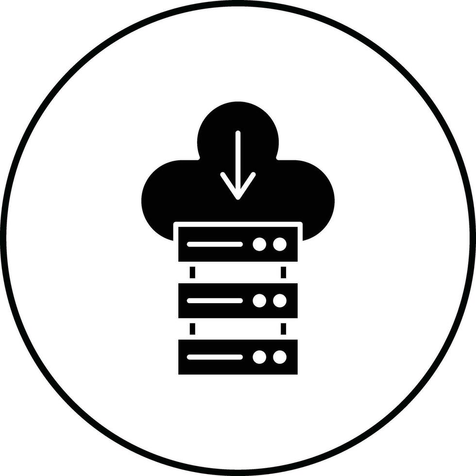 Cloud Database Vector Icon