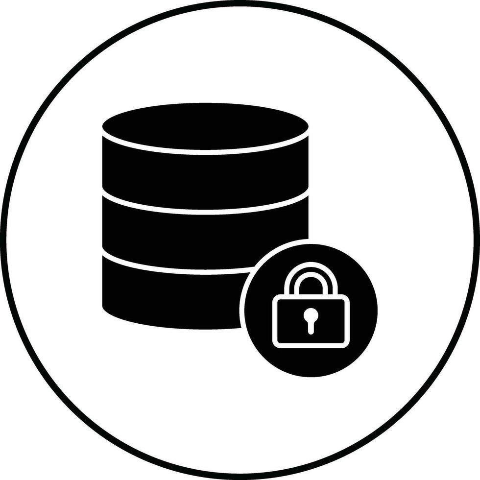 Database Lock Vector Icon