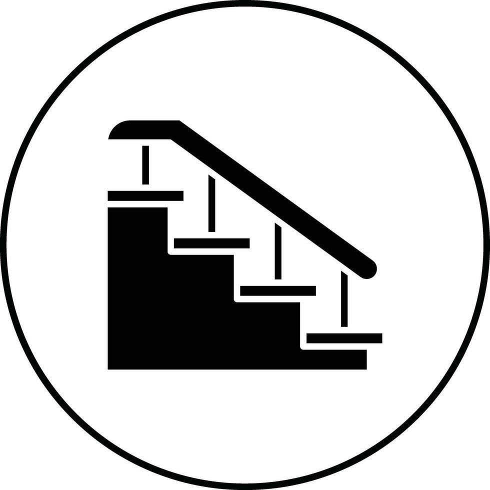 icono de vector de escaleras