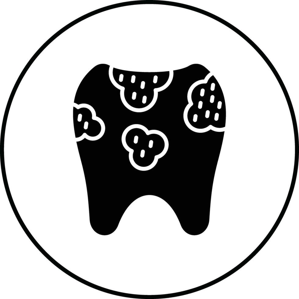 diente decaido vector icono
