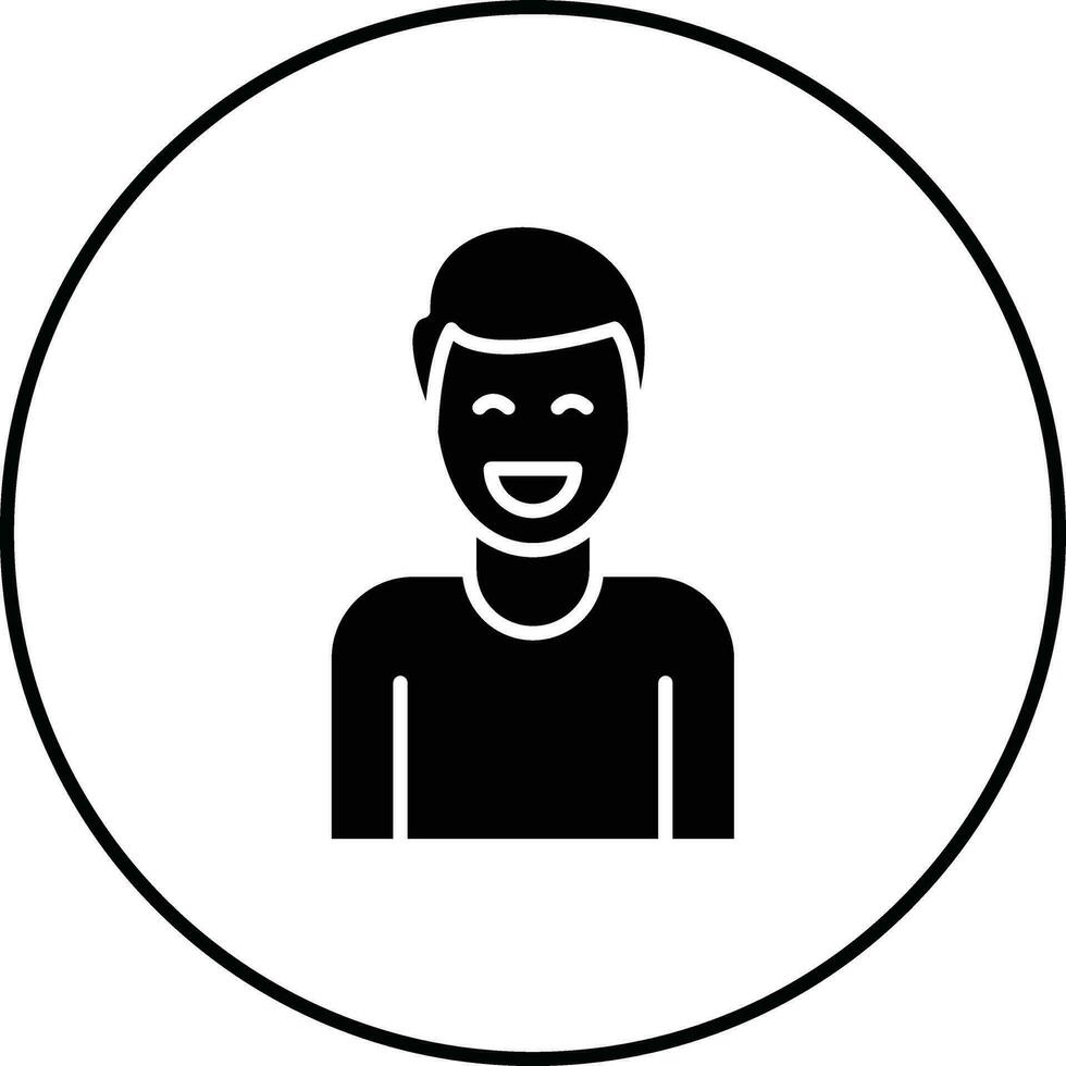 sonriente hombre vector icono