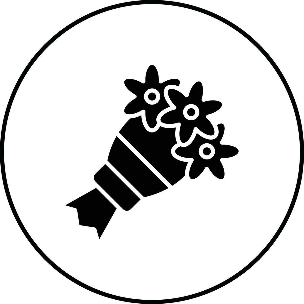 icono de vector de ramo de flores