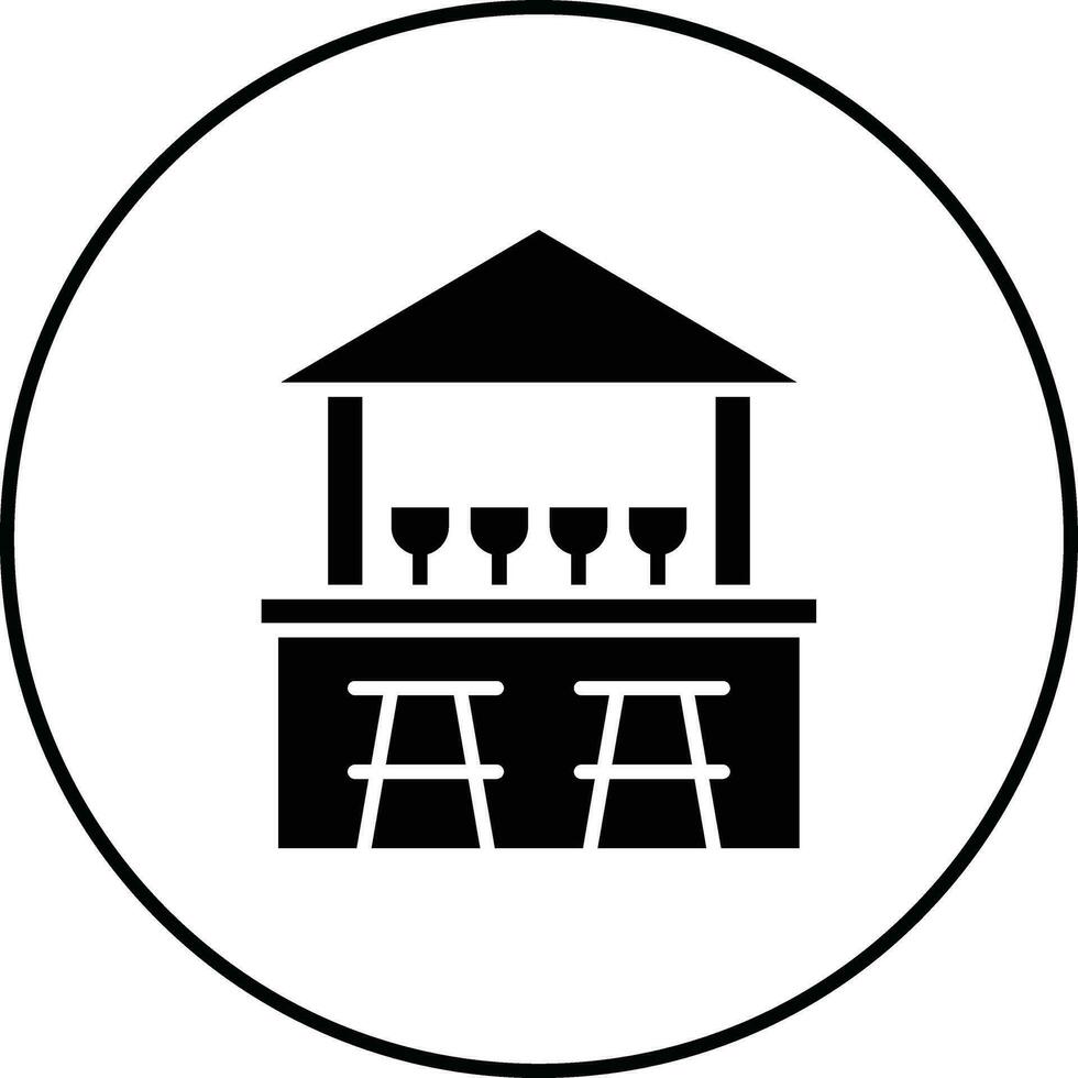 Beach Bar Vector Icon
