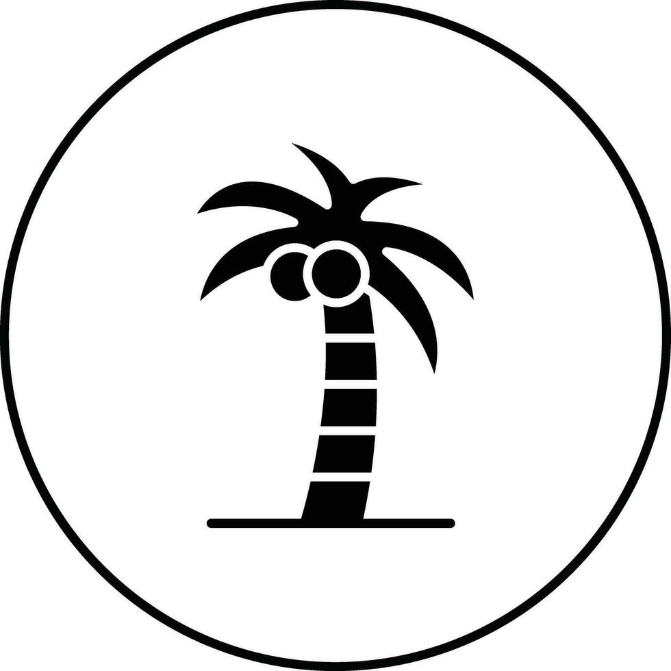 icono de vector de árbol de coco