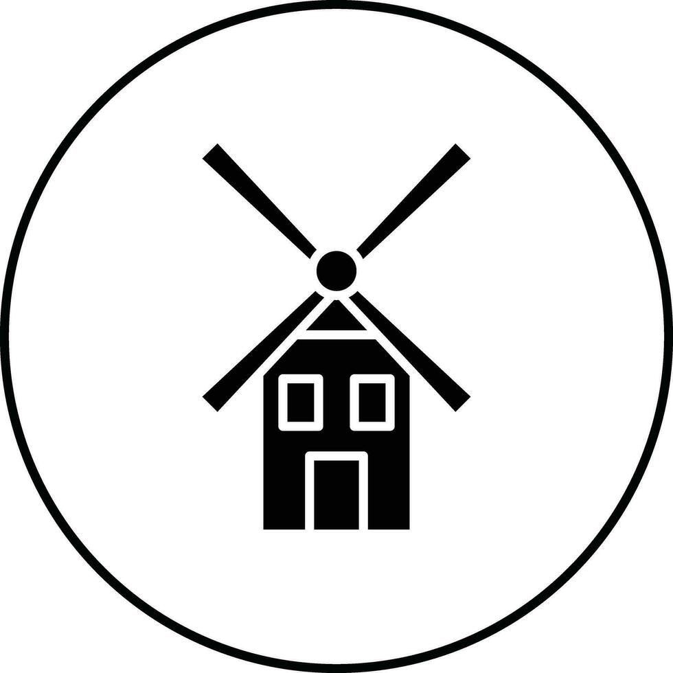 Windmill Vector Icon