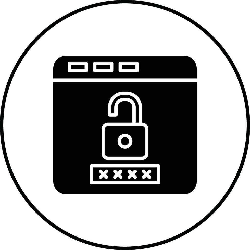 Browser Password Vector Icon