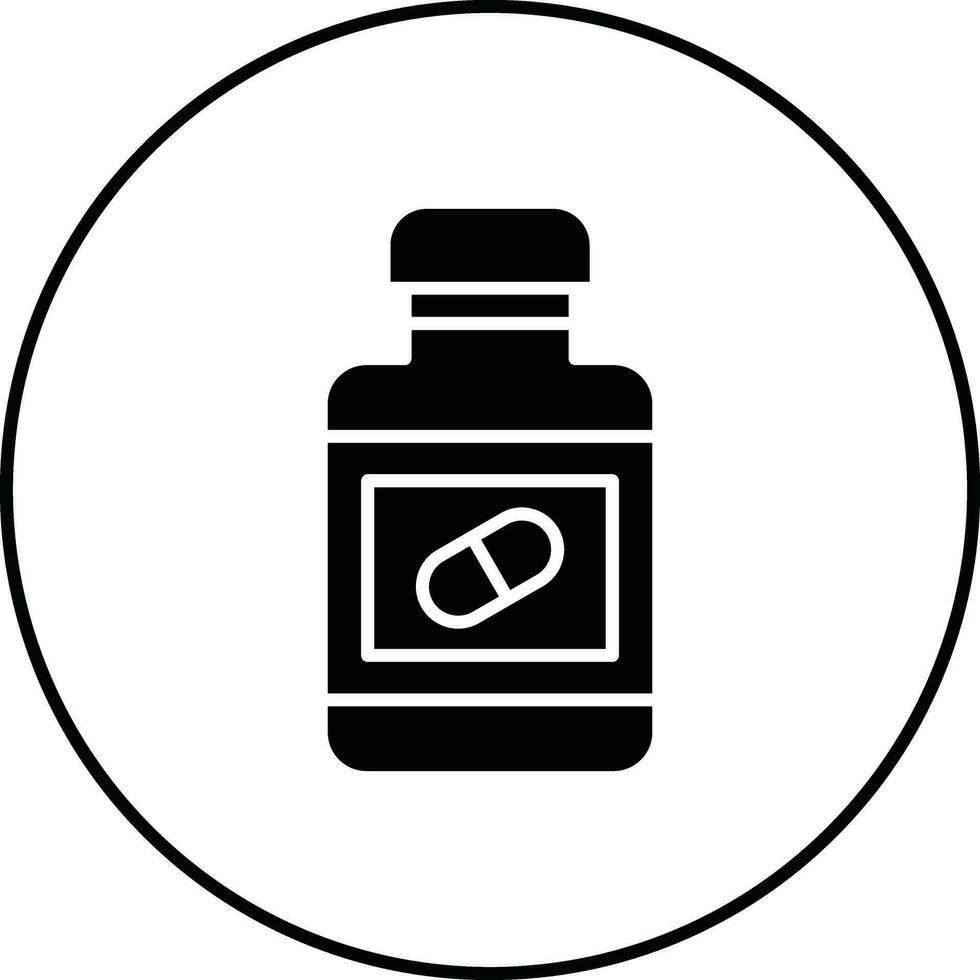 Pills Bottle Vector Icon