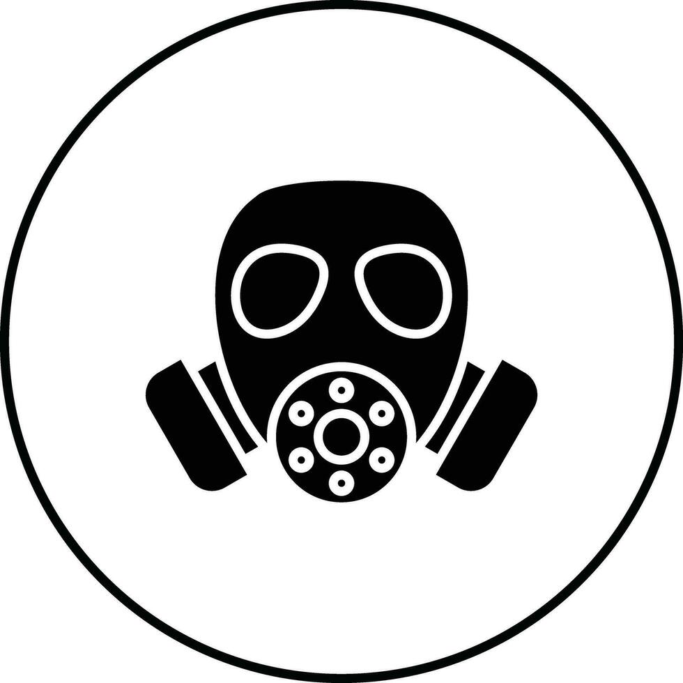 icono de vector de máscara de gas