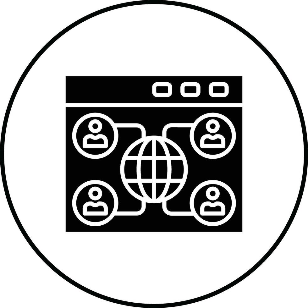 User Networking Vector Icon