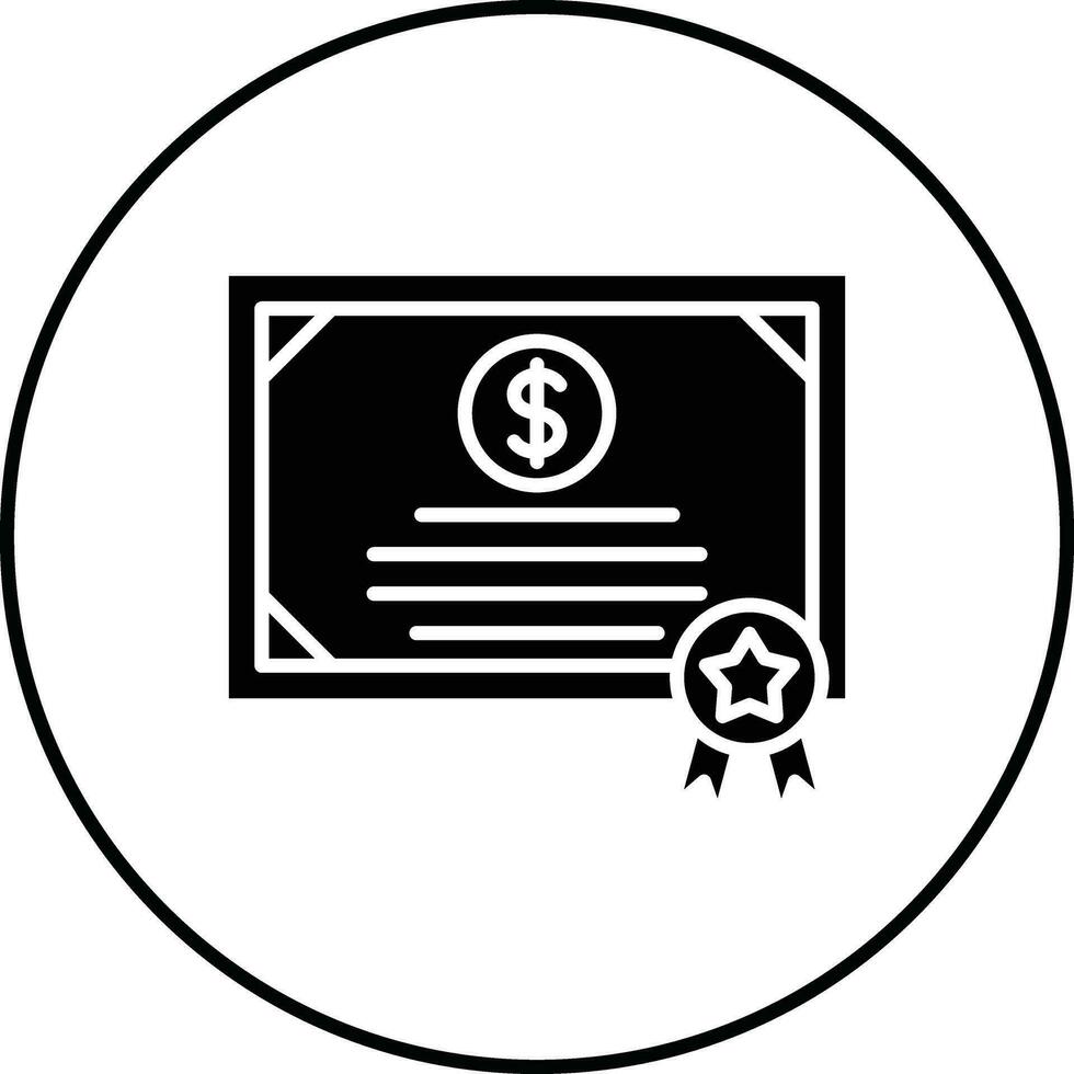 icono de vector de certificado