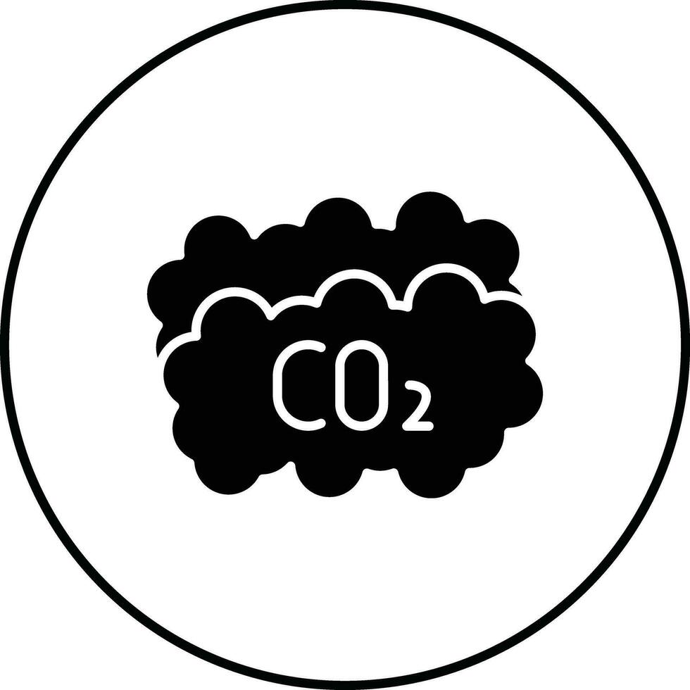 icono de vector de dióxido de carbono