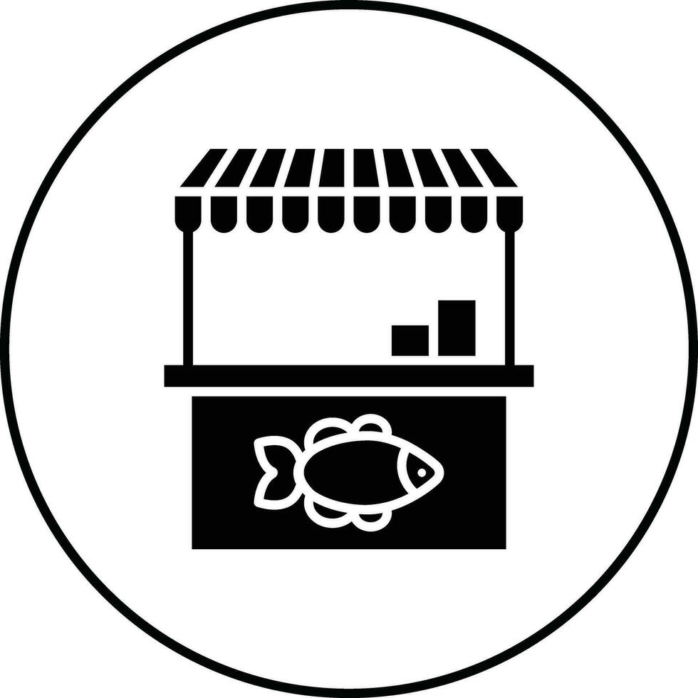 Fish Market Vector Icon