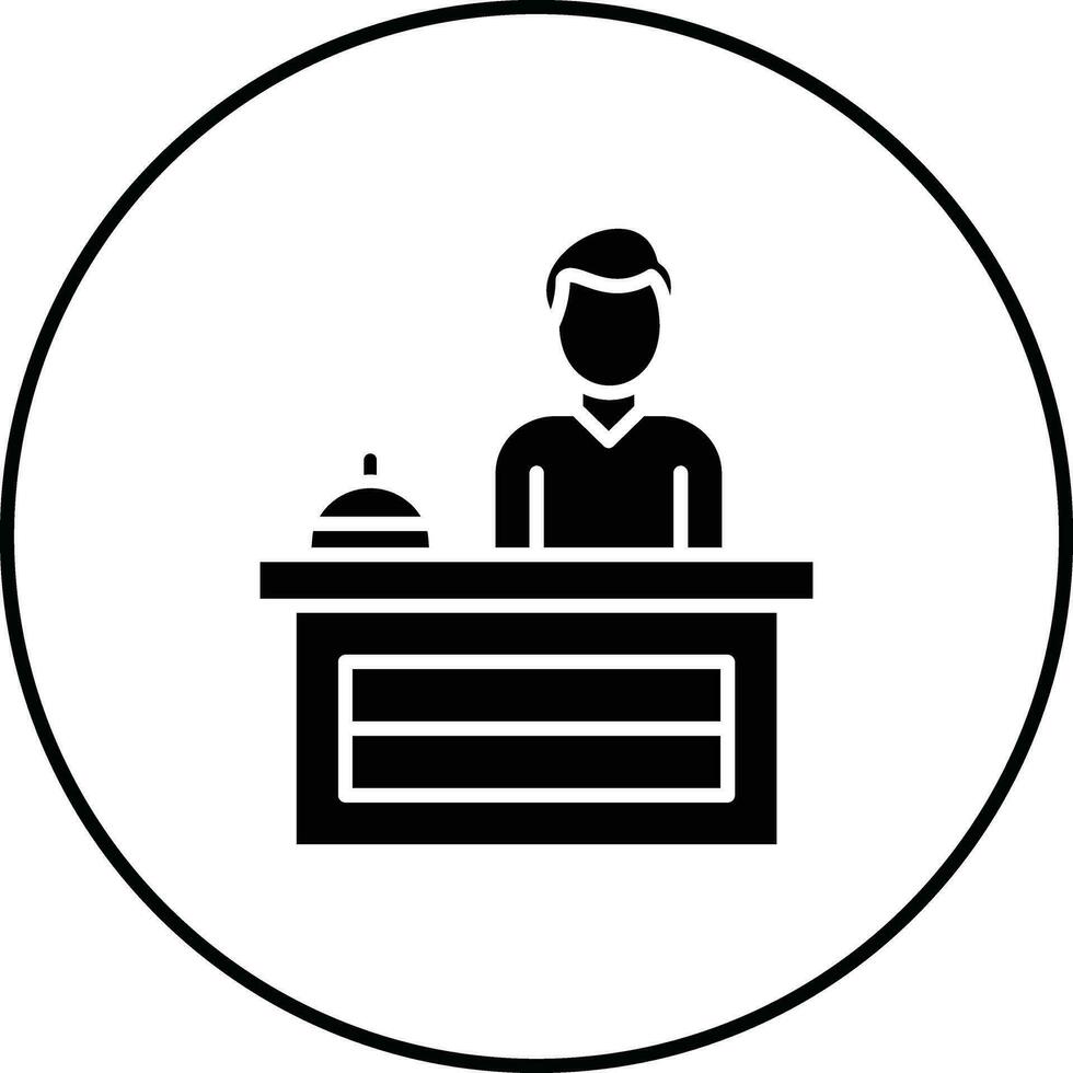 Hotel Reception Vector Icon