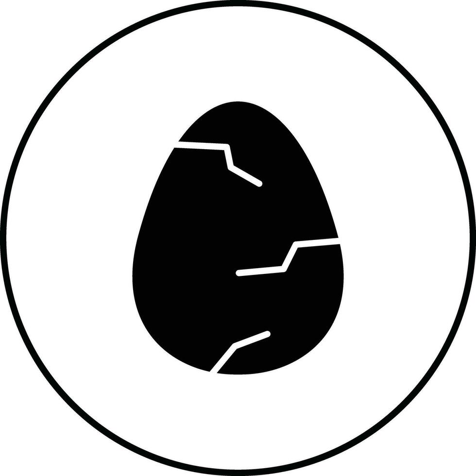 Cracked Egg Vector Icon