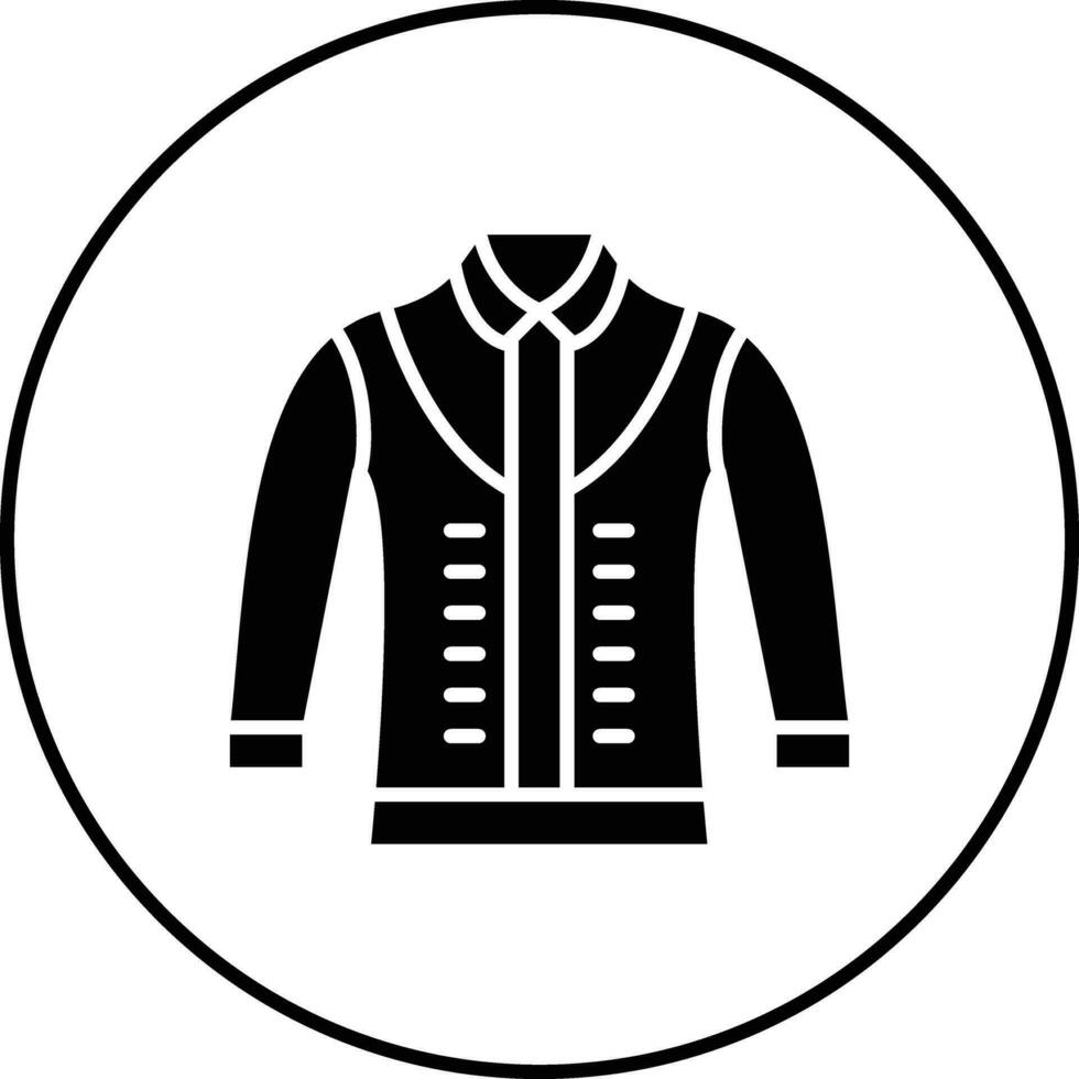 icono de vector de chaqueta