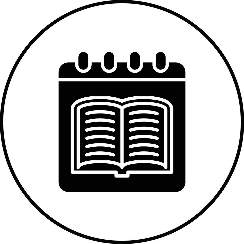 Library Calendar Vector Icon