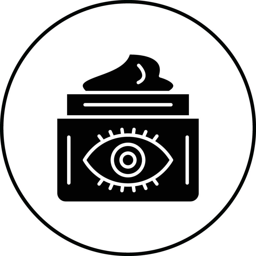 ojo crema vector icono