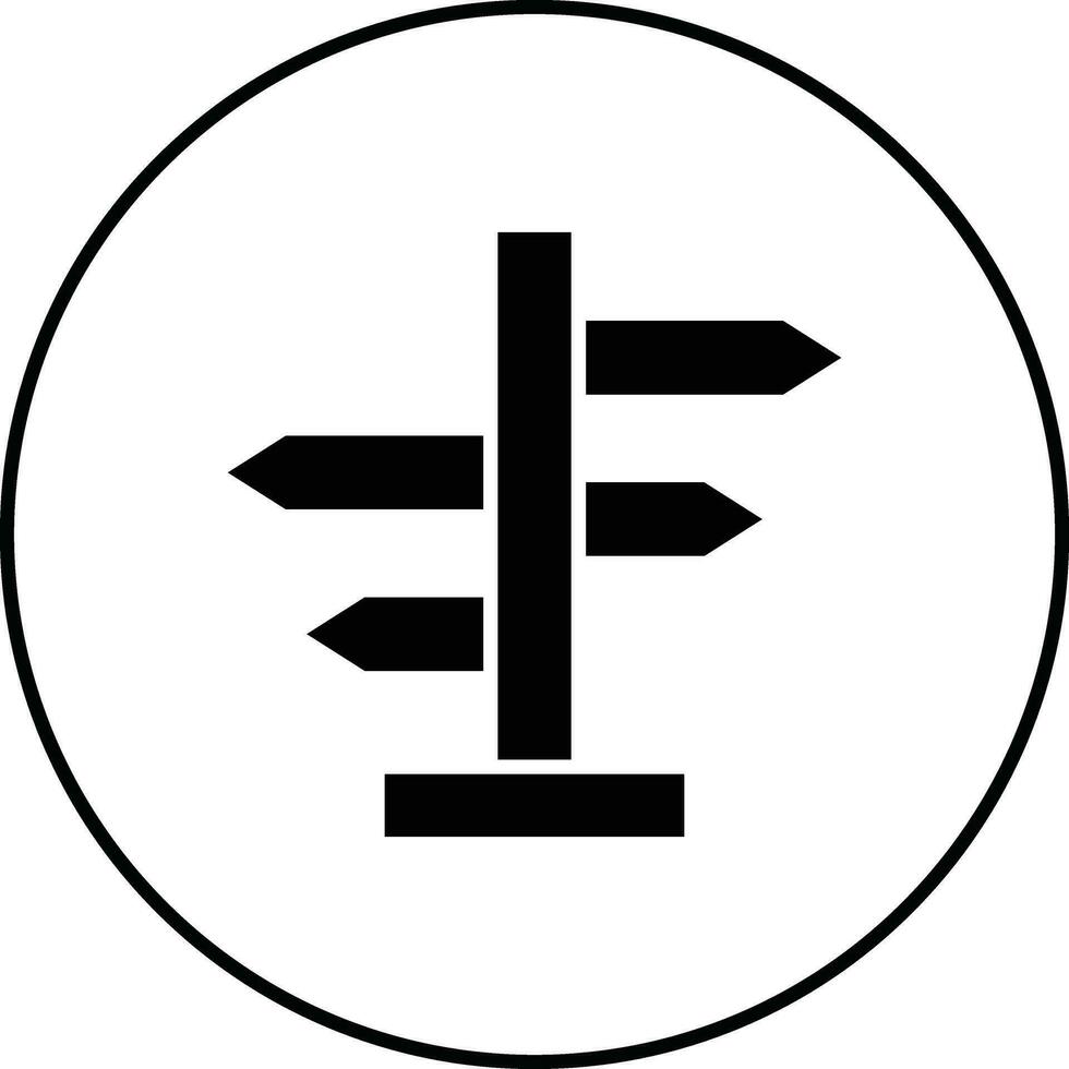 Direction Sign Vector Icon
