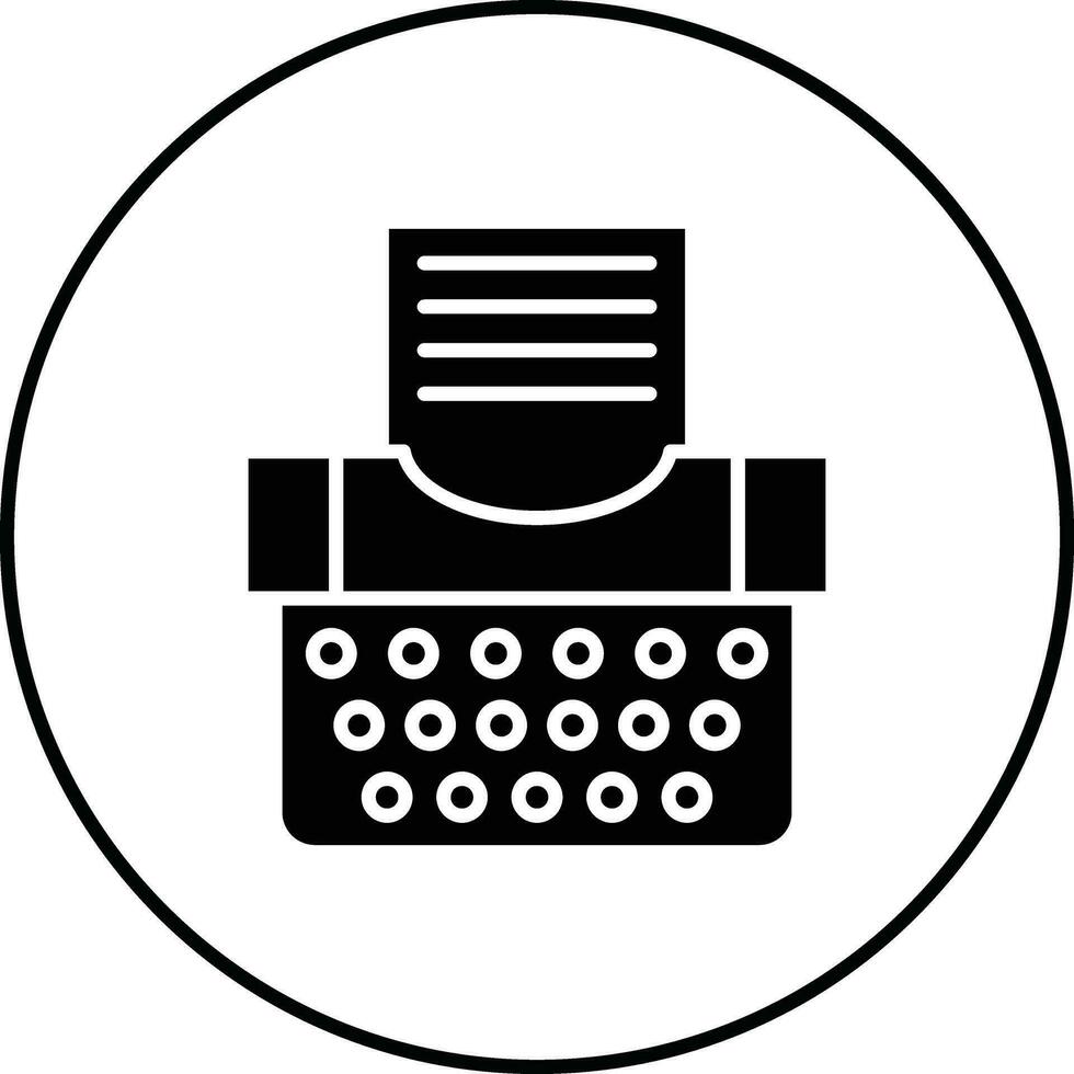 Typewriter Vector Icon