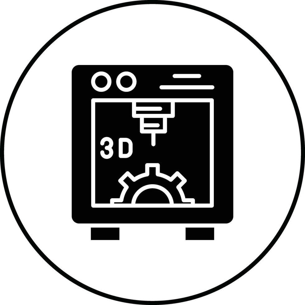 Icono de vector de impresora 3d