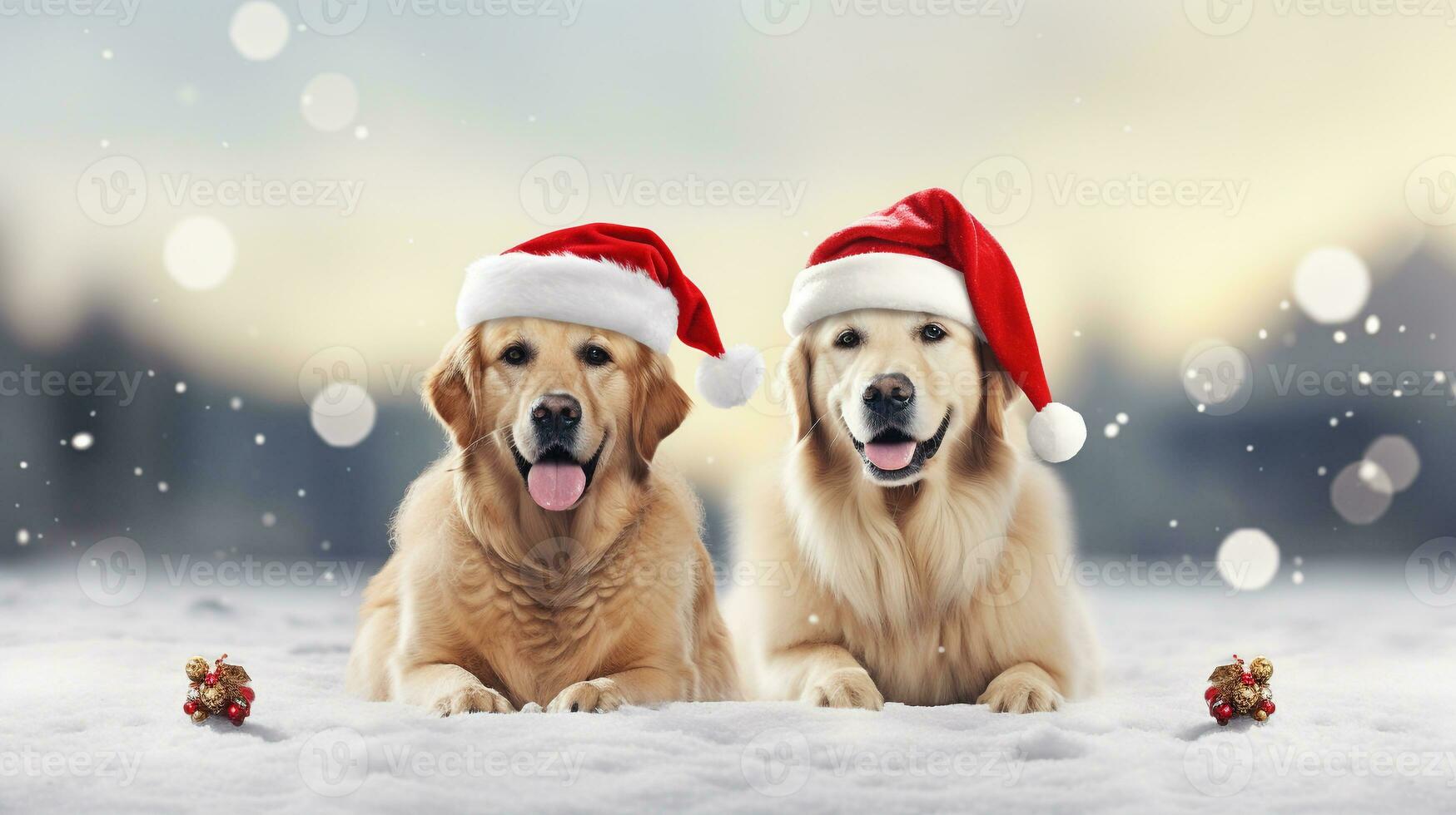 Cute dog wearing Santa Claus costume in christmas party .merry