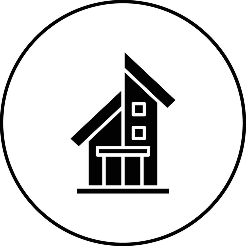 semi separado casa vector icono